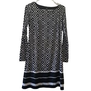 I.N.C International Concepts Women's Black/White Dress Size S